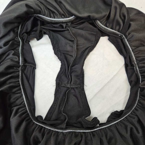 NWT BooHoo Tall Anna Slinky Wrap Front Black Bodysuit Size 14 Women's Tall‎ B7 - Picture 5 of 10